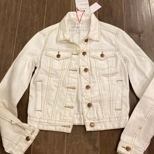 Brand new white denim jacket size 4